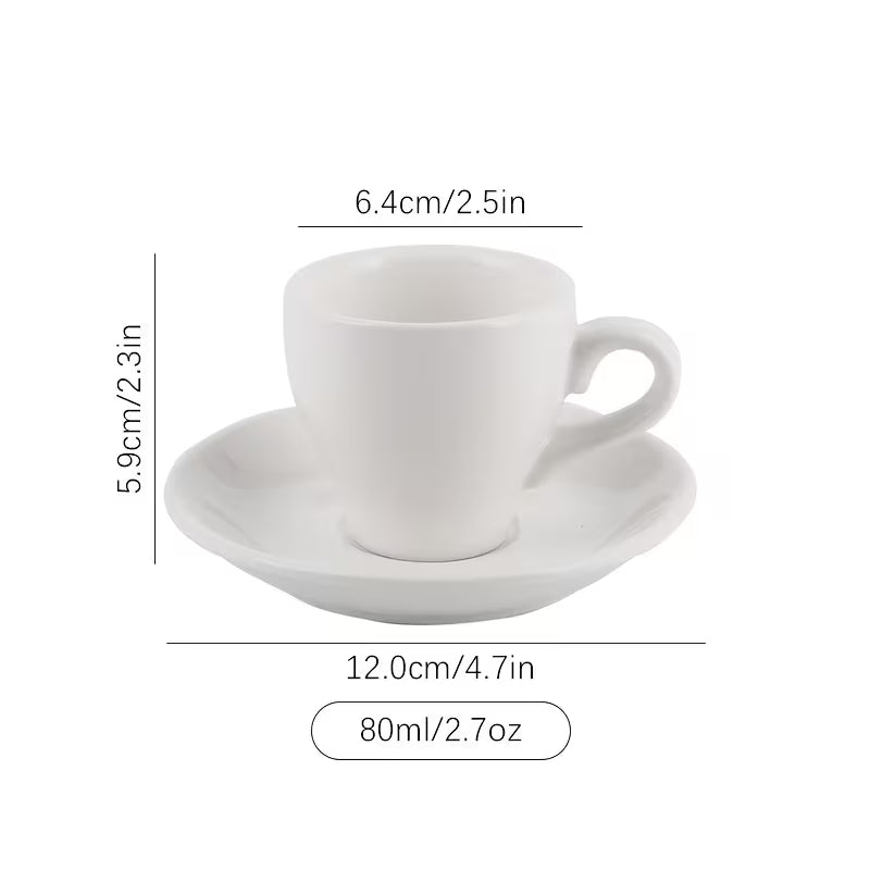 Ceramic Coffee Cup and Saucer