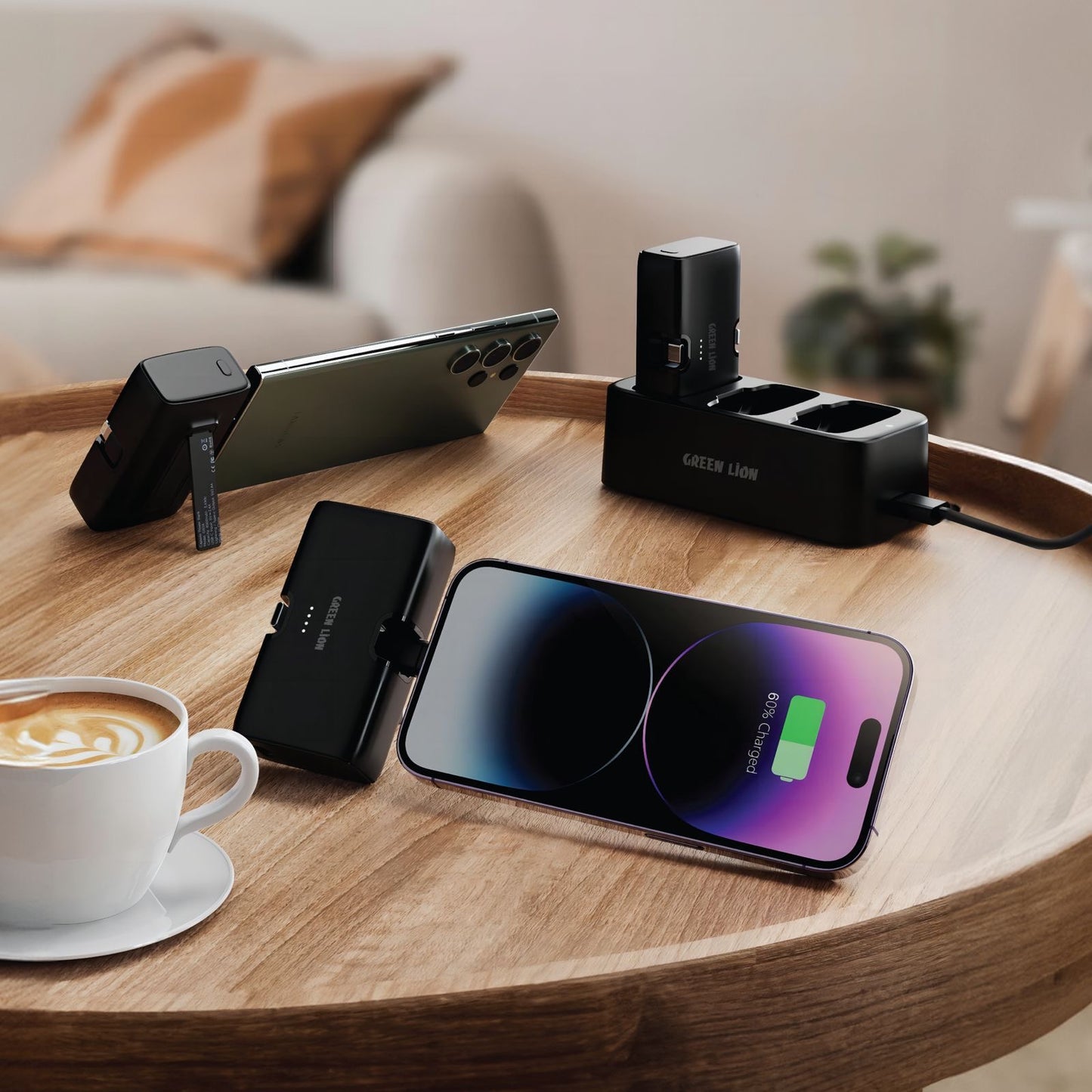 محطة باور بانك 3 في 1 من جرين ليون