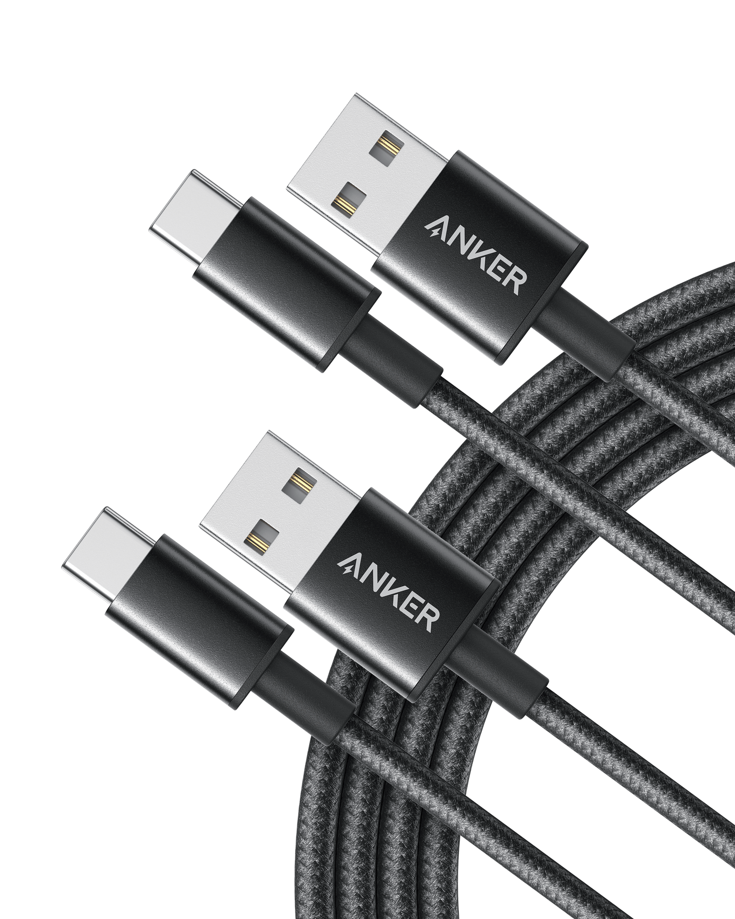 Anker USB-A to USB-C Cable 6ft- Black Durable Braided Charging Cable