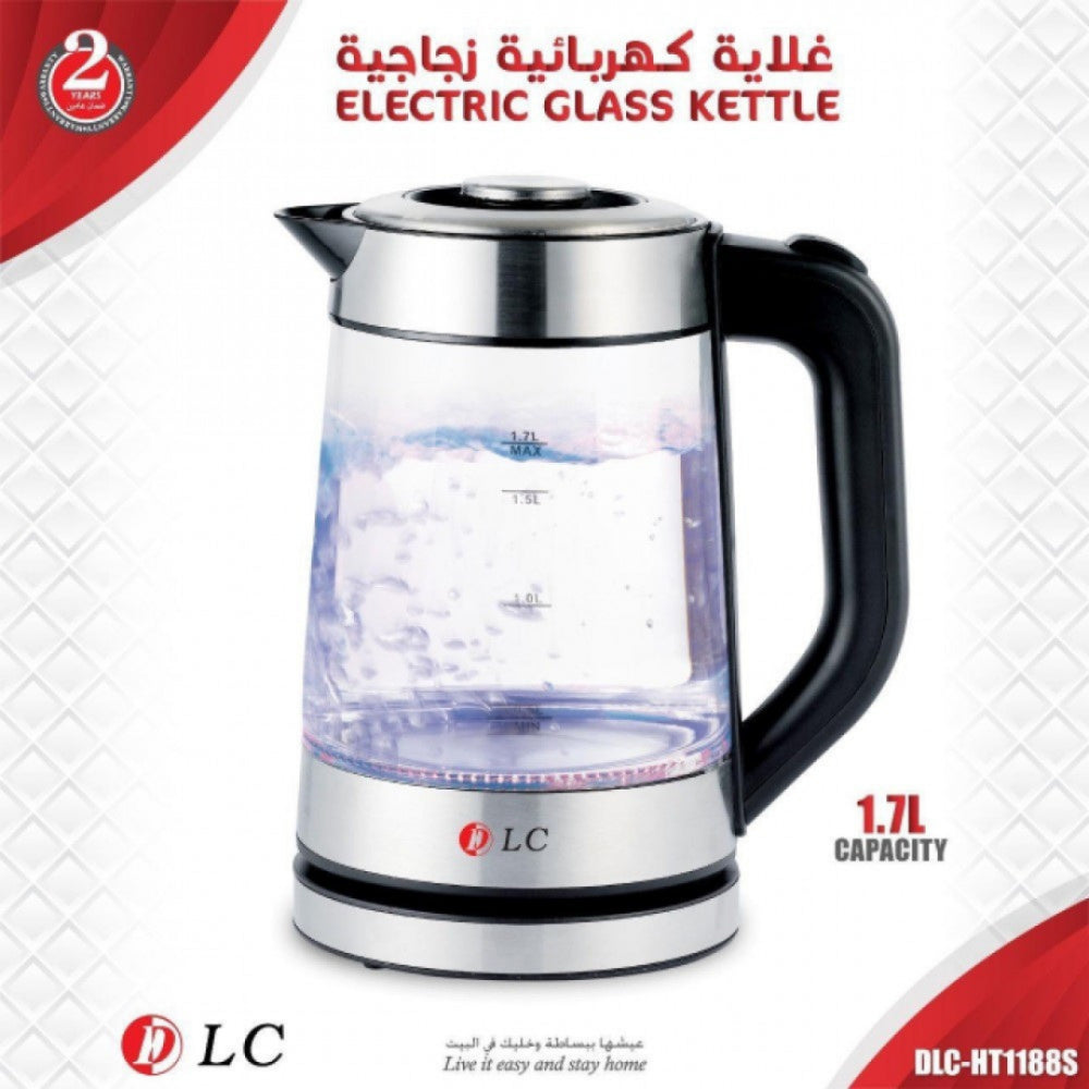 غلاية كهربائية زجاجية - سعة 1.7 لتر - 1850 واط