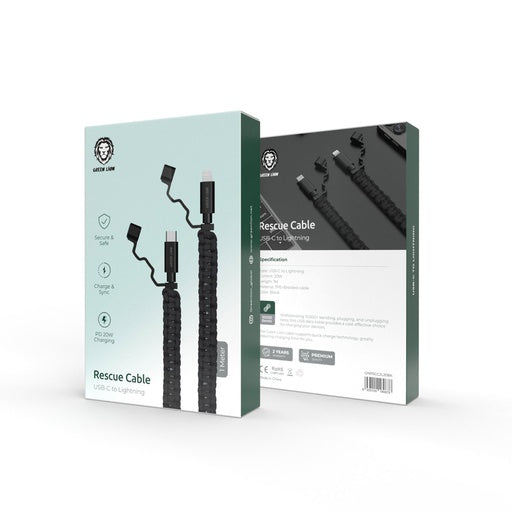 كابل Green Lion USB-C إلى Lightning Rescue (1 متر)
