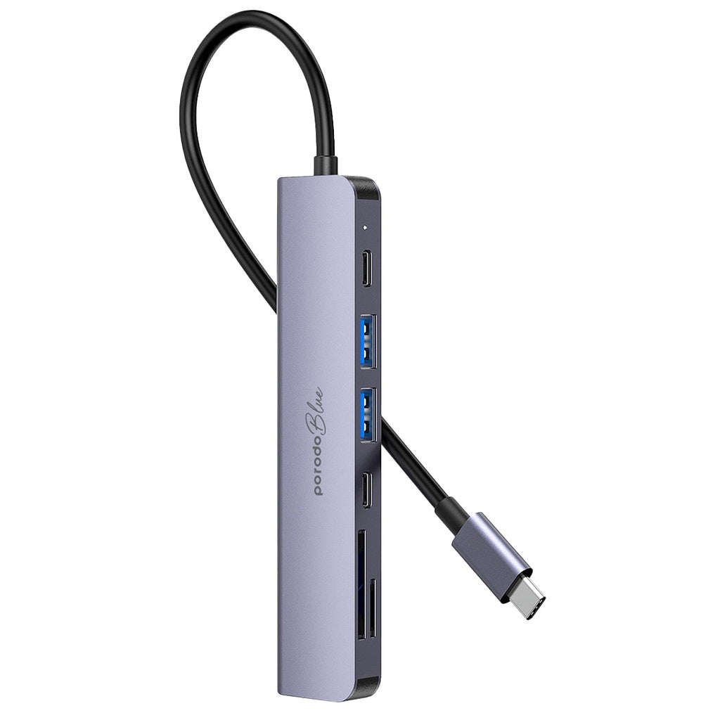 بورودو بلو 7 في 1 Hub HDMI 2XUSB-A 2XUSB-C SD MicroSD