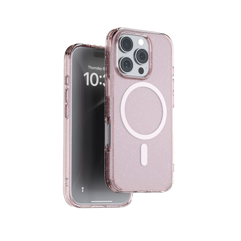 Green Lion Glitter Magsafe Case for iPhone 16 Pro Max Pink