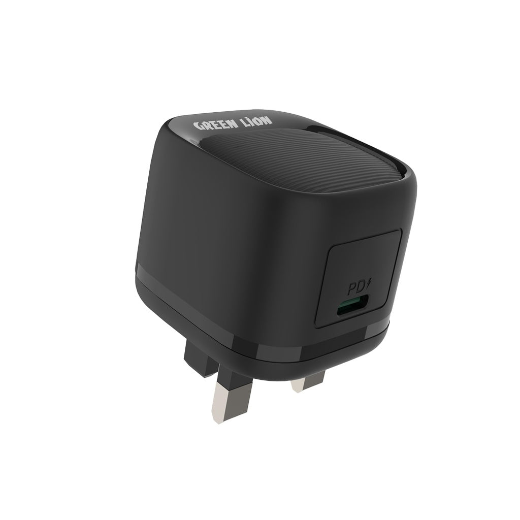 شاحن حائط Green Lion PD 20W USB-C UK - أسود