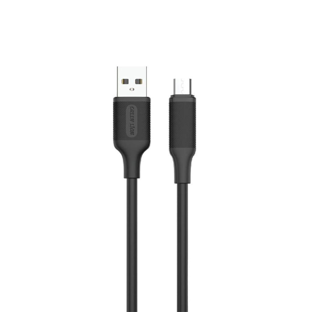 كابل USB-A إلى USB-C PVC من GREEN LION بطول 1 متر وقوة 2.4 أمبير - أسود