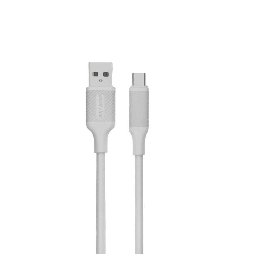 GREEN LION USB-A TO USB -C PVC CABLE 1M 2.4A- WHITE