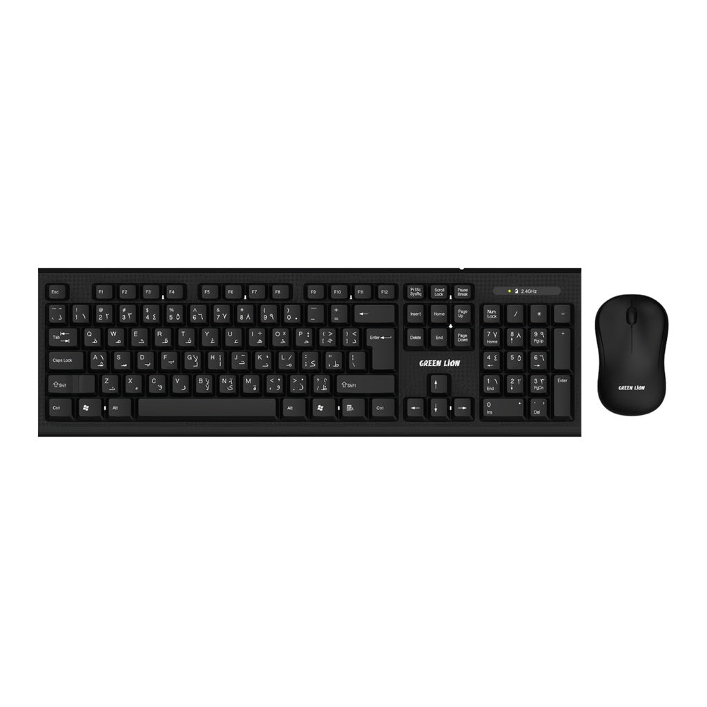 GREEN LION WIRLESS KEYBOARD AND MOUSE-BLACK