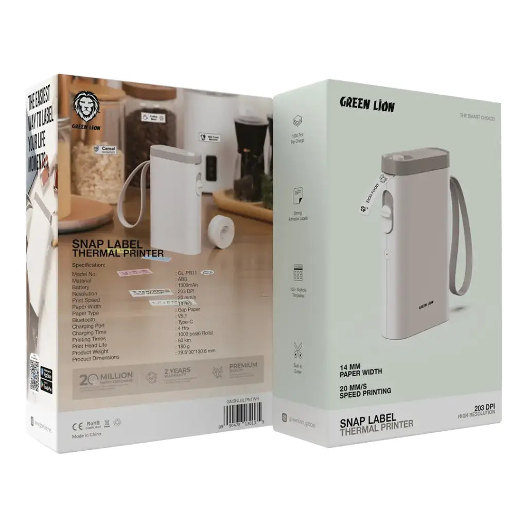 طابعة حرارية لطباعة الملصقات بجودة عالية (14 ملم)