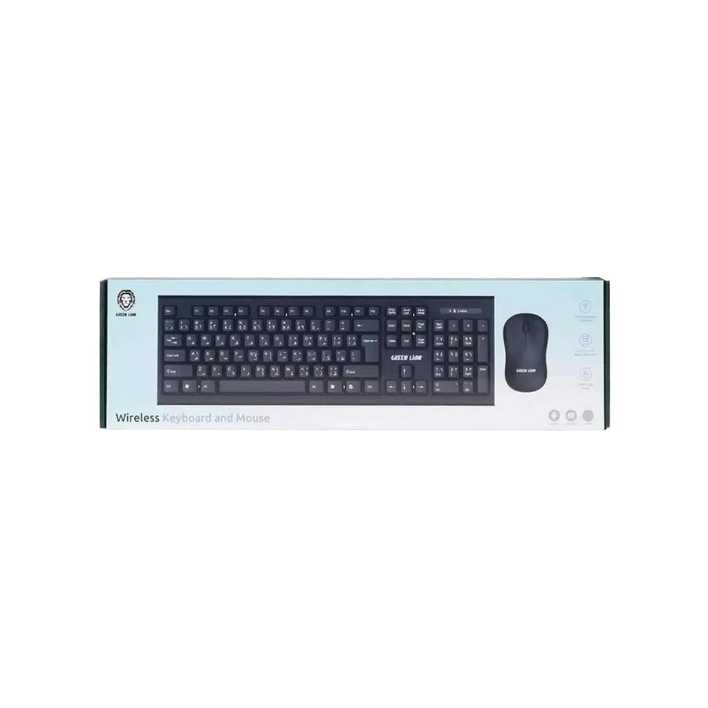 GREEN LION WIRLESS KEYBOARD AND MOUSE-BLACK