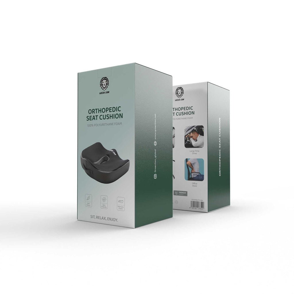 وسادة مقعد لتقويم العظام باللون الأخضر