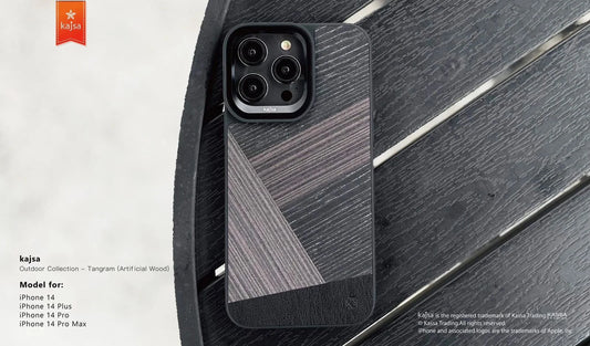 غطاء فاخر لهاتف iPhone 15 Pro Max من مجموعة Kajsa Outdoor - جراب خلفي Tangram لهاتف iPhone 15 Pro Max
