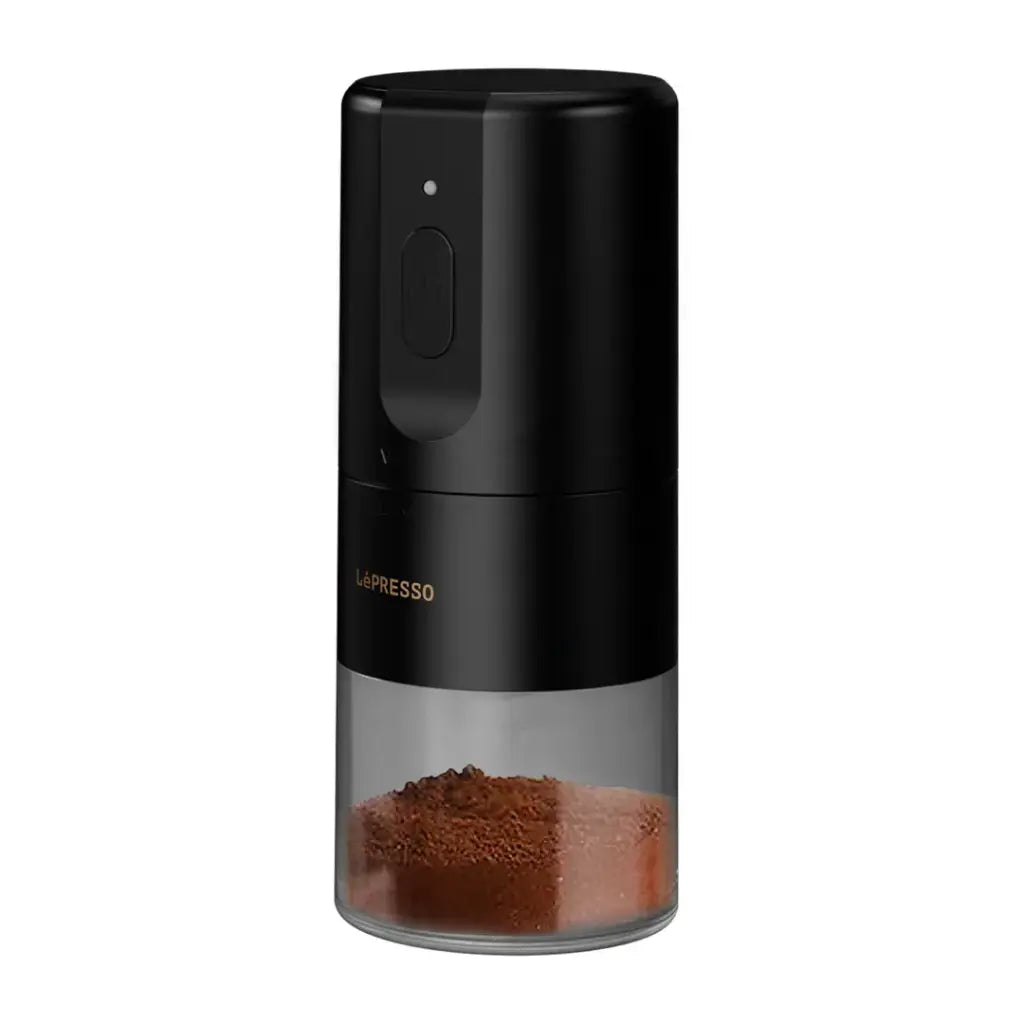 LePresso Portable Coffee Conical Grinder Espresso Machine - Black