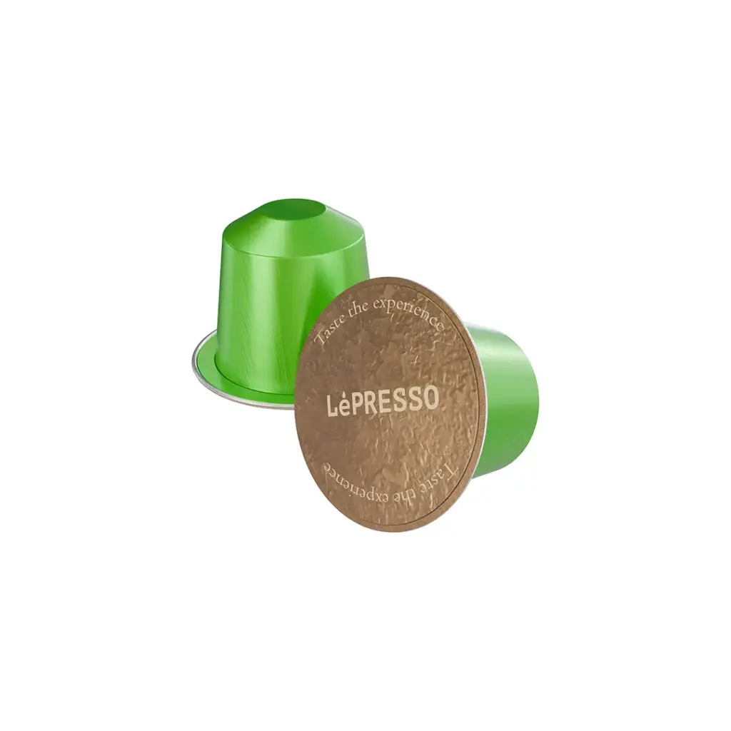 Lepresso Aluminum Capsules for Nespresso Blended 10Pcs Brazil - Gold