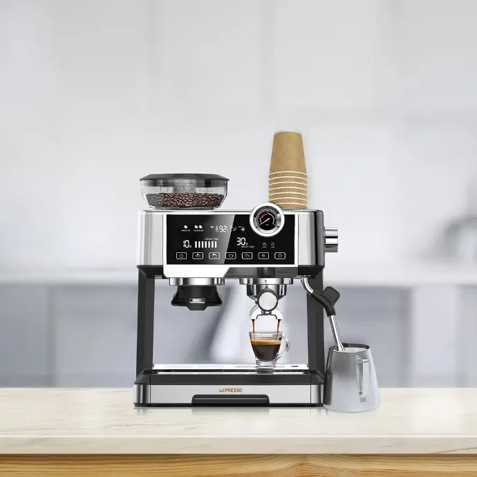 ماكينة صنع الإسبريسو LePresso Advanced بشاشة لمس تفاعلية - فضية 19 بار