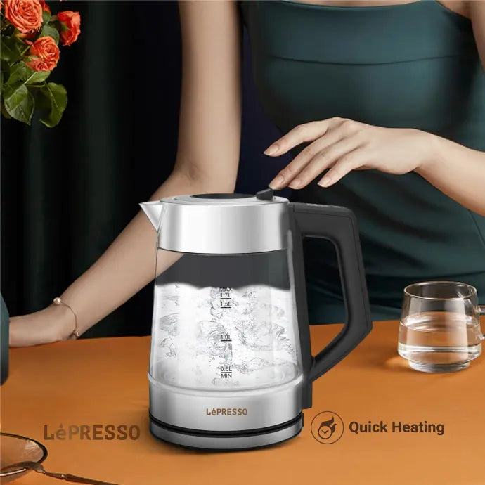 LEPRESSO MULTI TEMPERATURE ILLUMINATED GLASS KETTLE