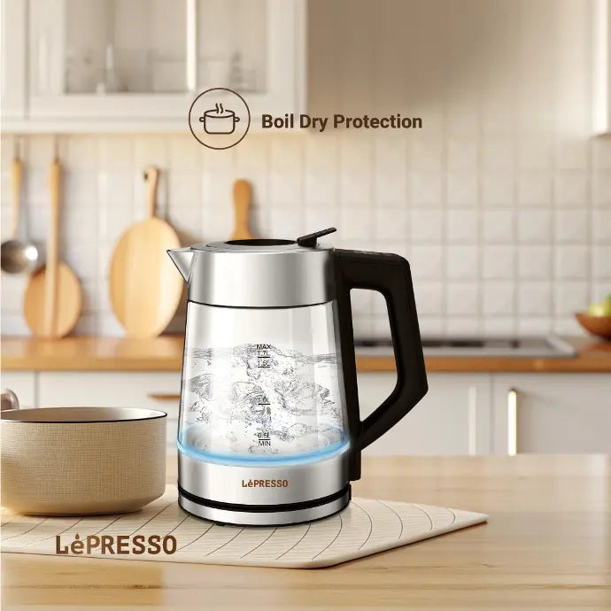 LEPRESSO MULTI TEMPERATURE ILLUMINATED GLASS KETTLE