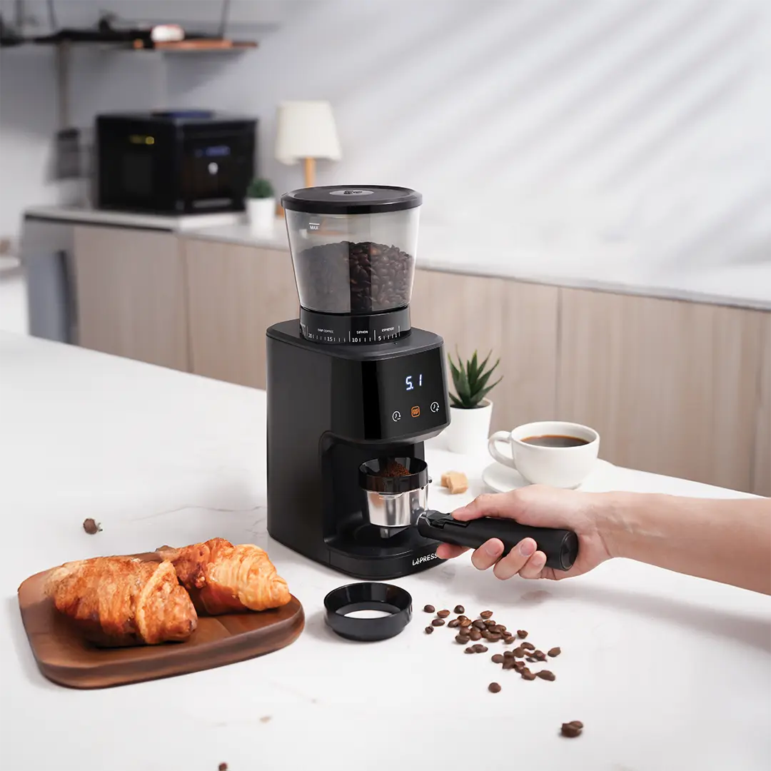 Lepresso Conical Burr Grinder - Black