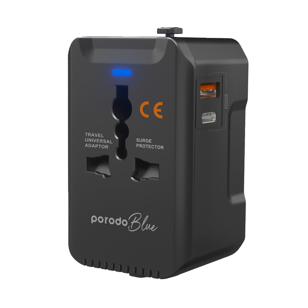 شاحن متعدد المنافذ من porodo Blue