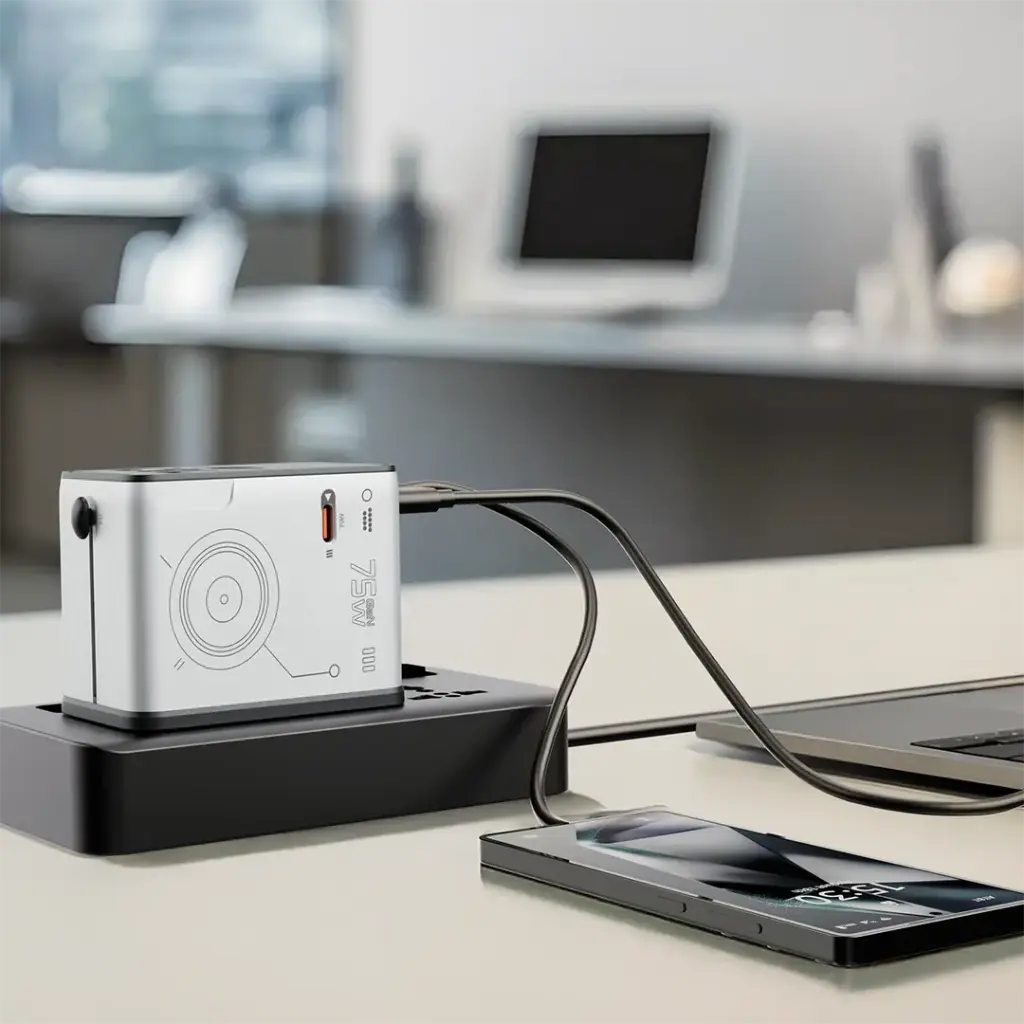 Porodo Mega Volt Universal Travel Adapter - Silver Black