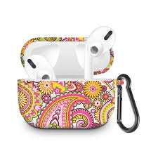 PURPLE Navy Bandana Paisley Print Protective Cover for Air-Pods