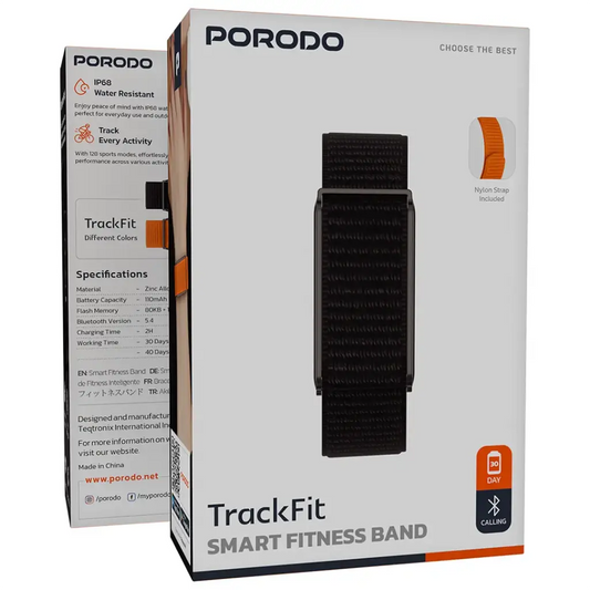 Porodo TrackFit Smart Fitness Band -Black