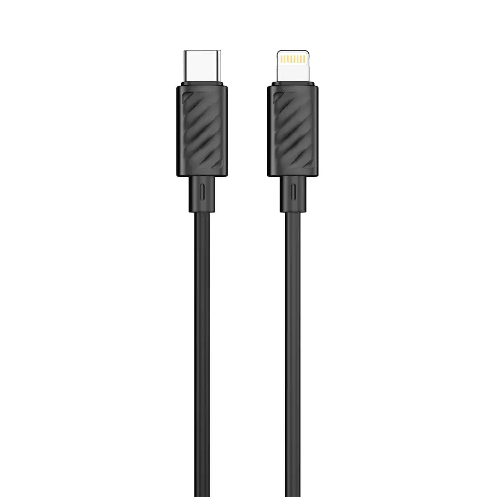 Porodo Blue Dual Port 30W Car Charger with C-L Cable - Black