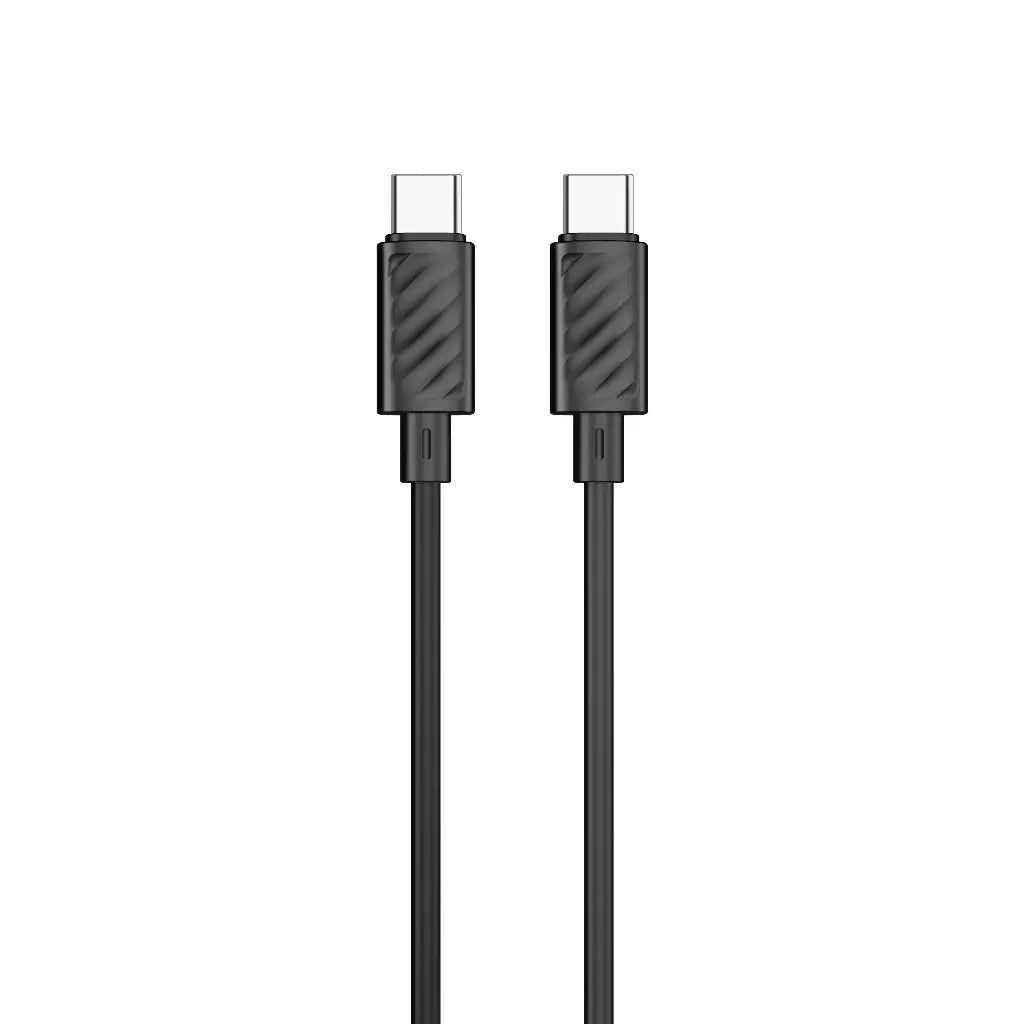 Porodo Blue Dual Port 30W Car Charger with C to C Cable - Black