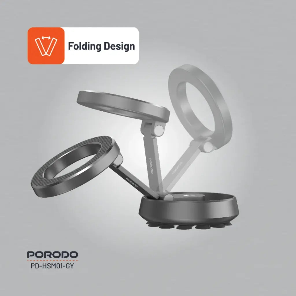 Porodo HS01 DUO Mount MagSafe & Suction - Gray