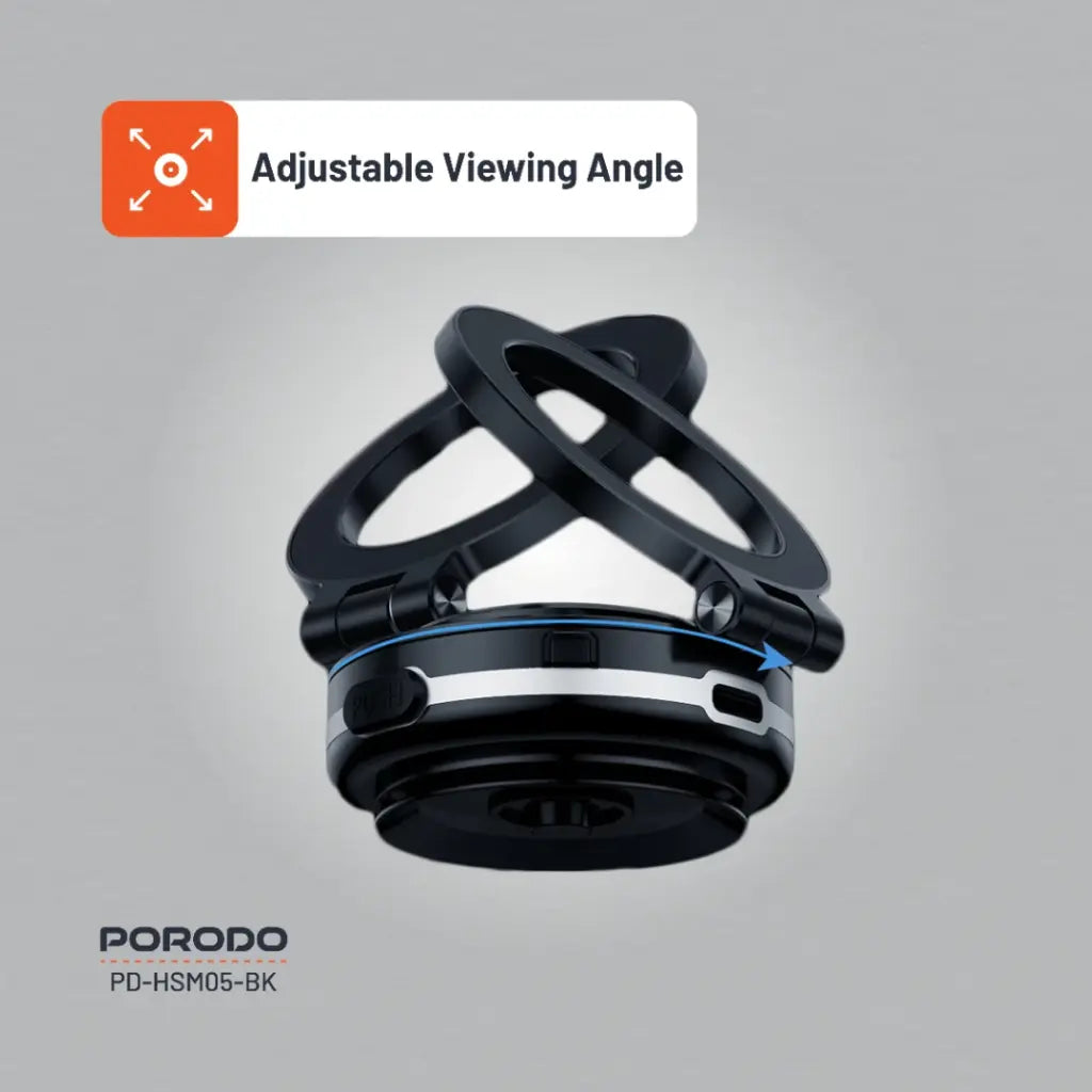 حامل مغناطيسي لـ Porodo HS05 Vacuseal MagSafe - أسود