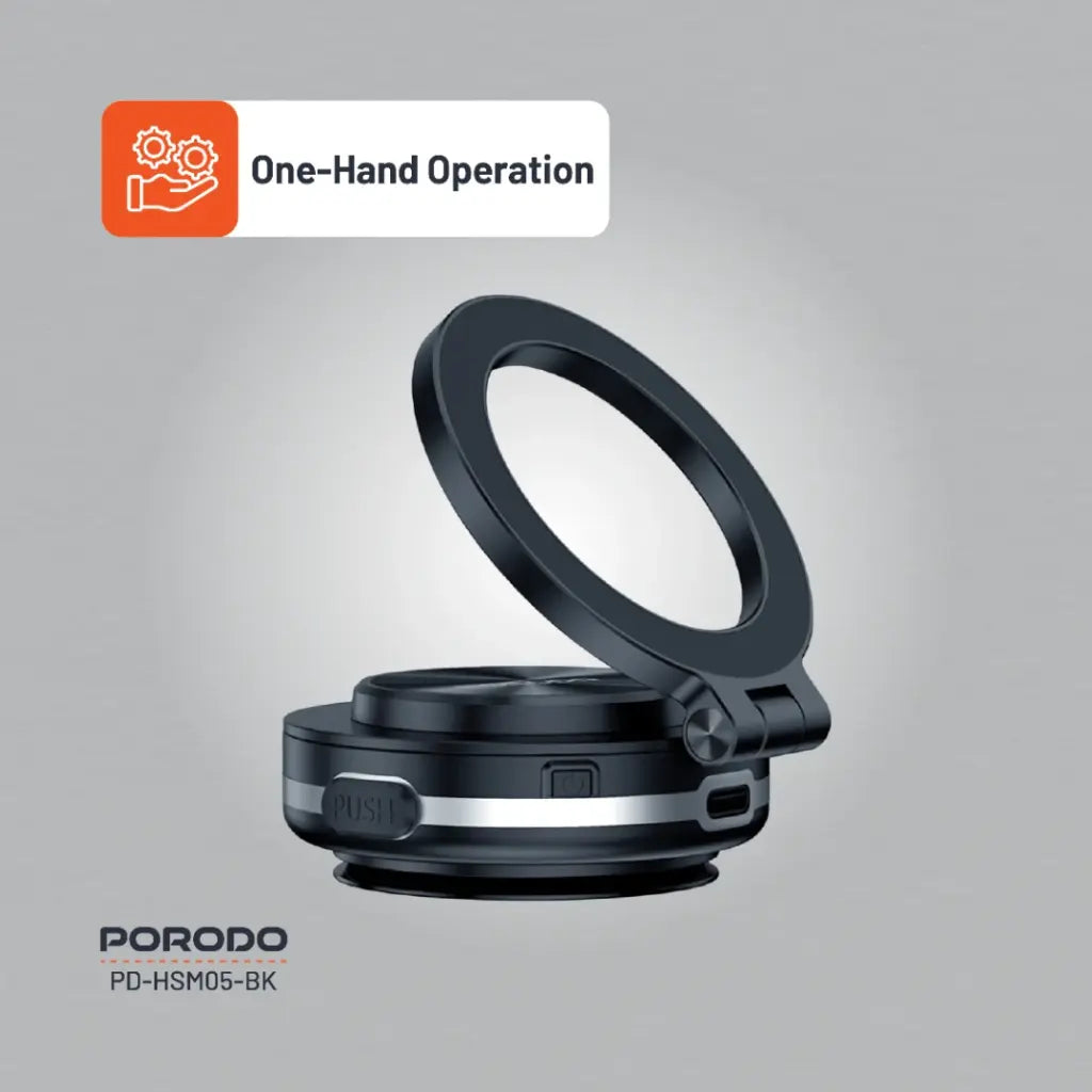 حامل مغناطيسي لـ Porodo HS05 Vacuseal MagSafe - أسود