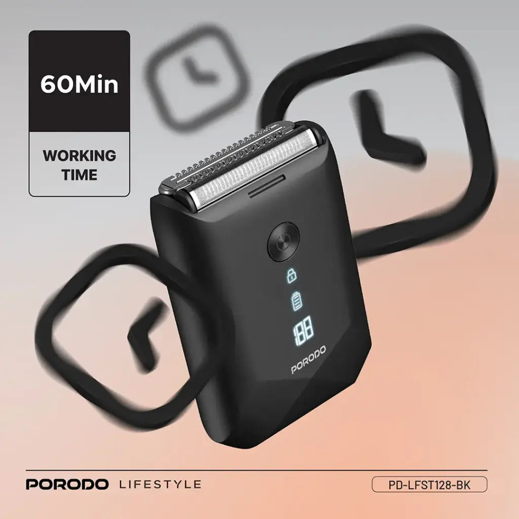 Porodo Lifestyle Dual-Blade Pocket Shaver - Black