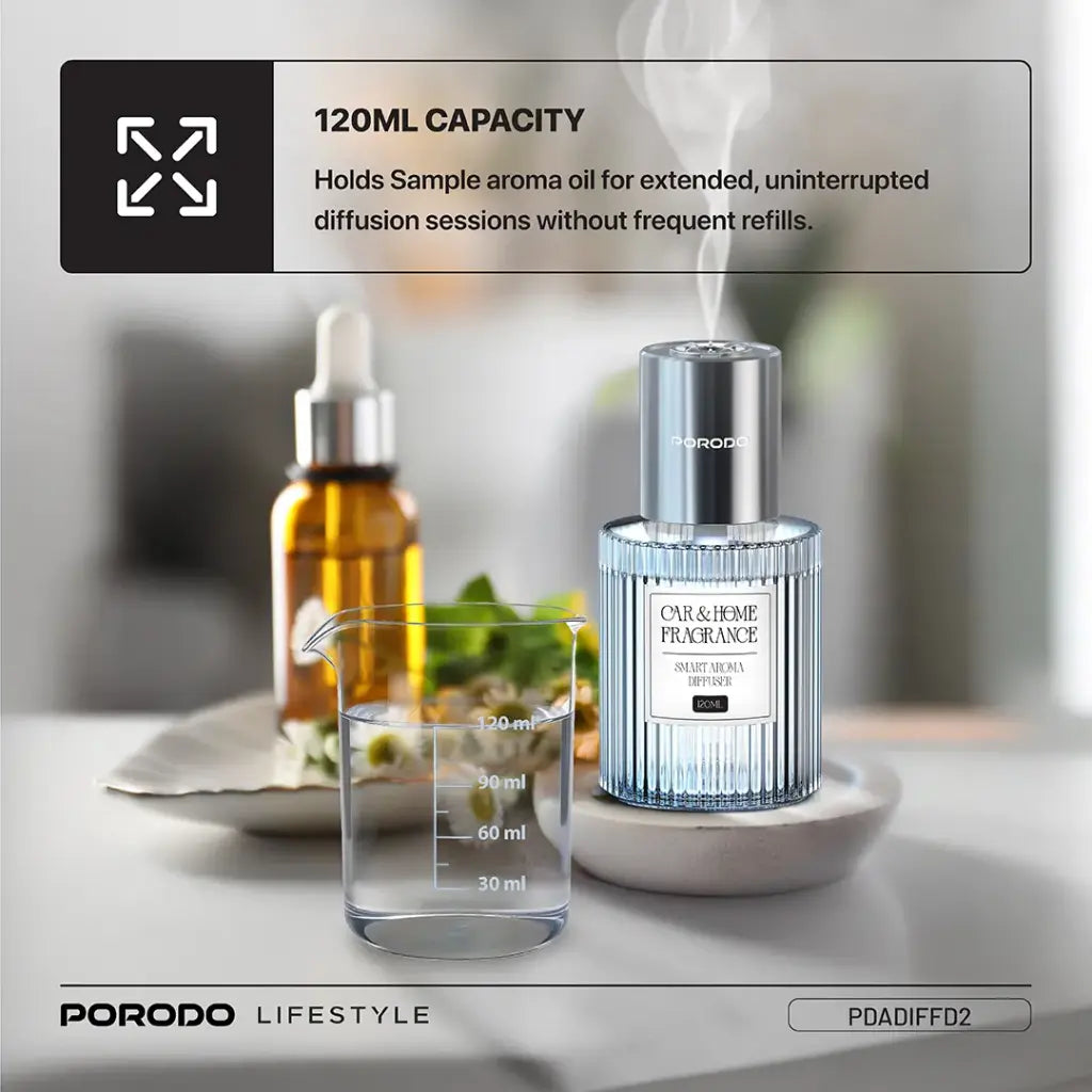 Porodo Lifestyle Grasse Smart Aroma Diffuser - Clear