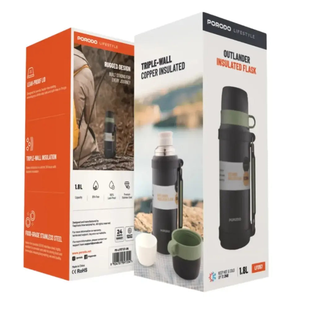 Porodo Lifestyle Insulation Flask - Black