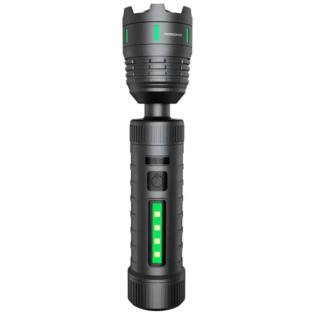 Porodo Lifestyle Orbit Multi-Color Laser Torch with Power Bank Function - Black