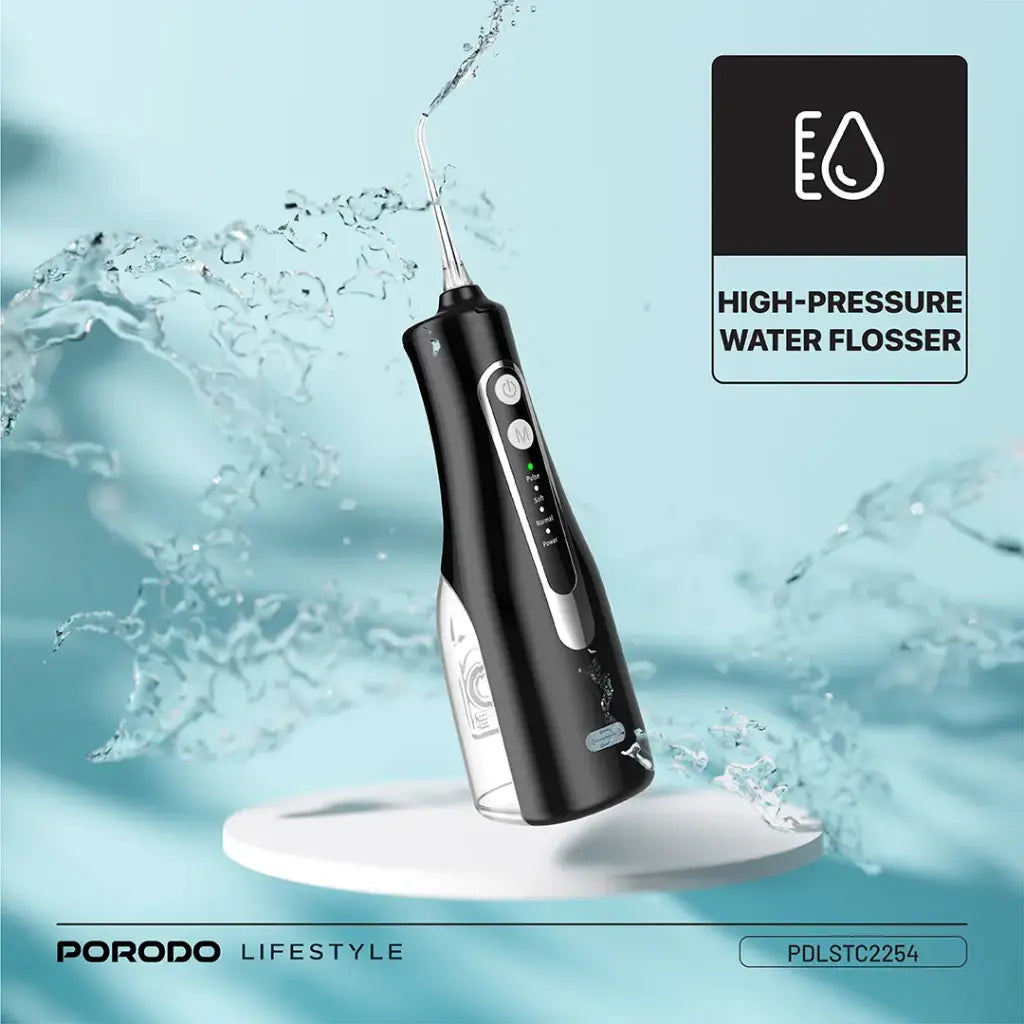 Porodo Lifestyle Ultimate Oral Care Duo Electric Toothbrush & Water Flosser Combo - Black