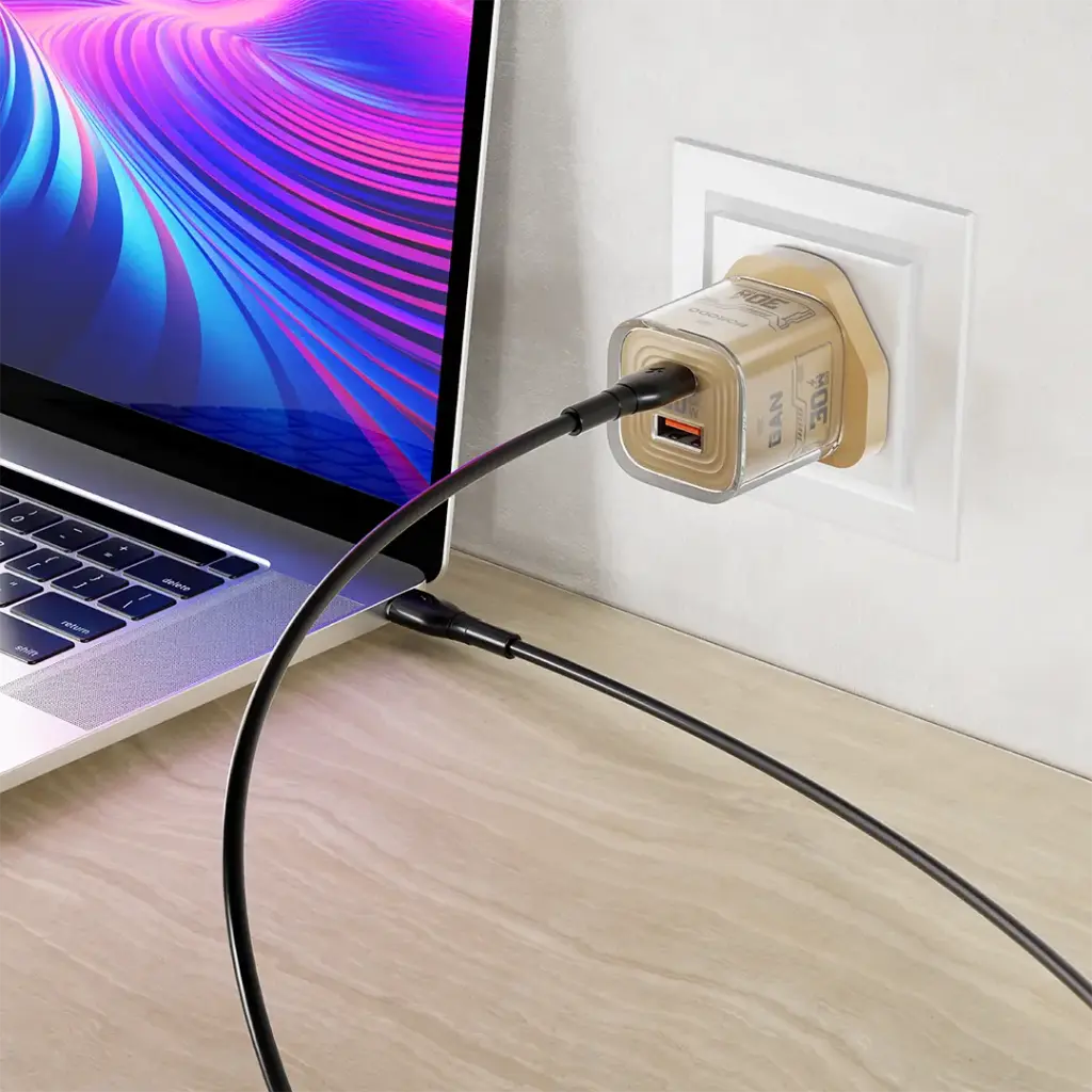 Porodo Tezclarte Quick Wall Charger Dual-Port Fast Charging - khakl