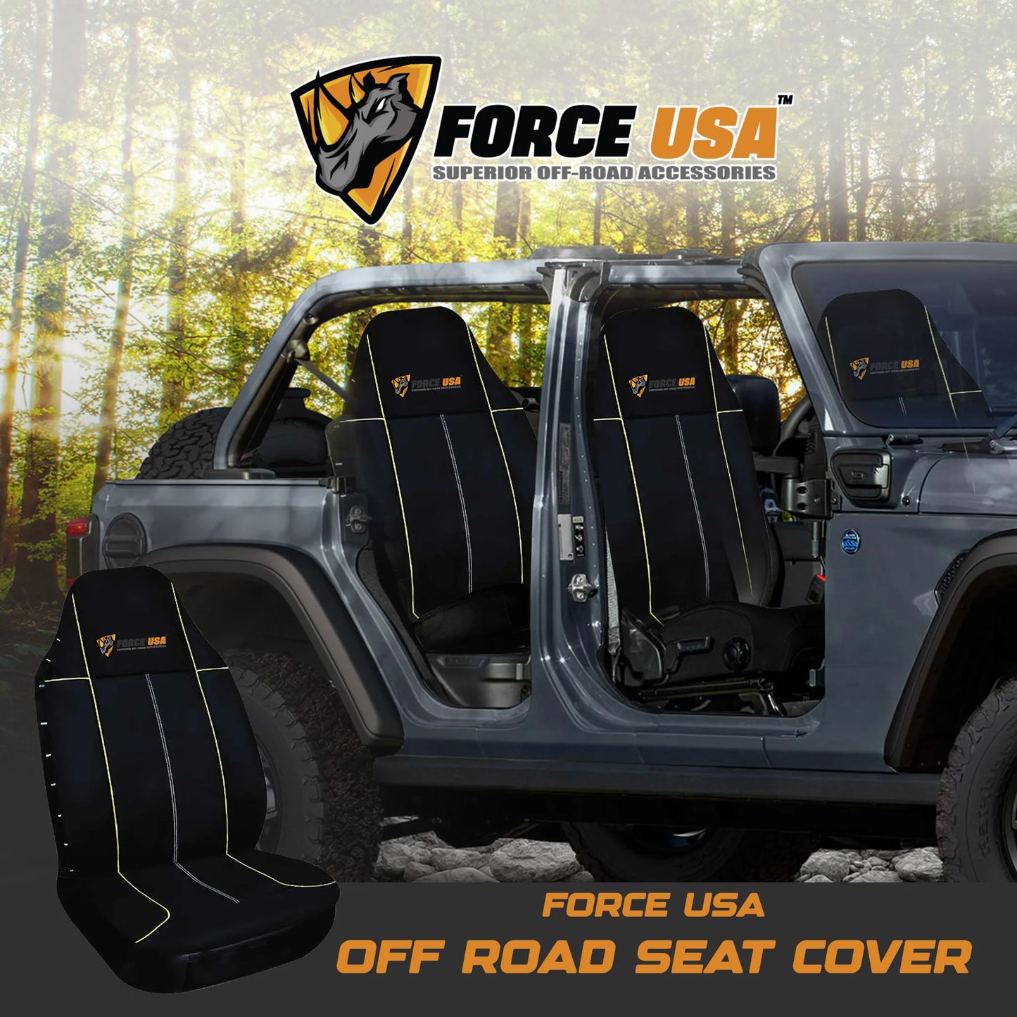 غطاء مقعد FORCE USA للطرق الوعرة مقاس 1×10