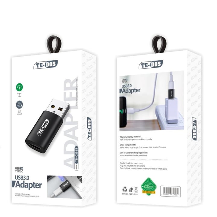 محول تي دوس TD-C3315 من النوع C إلى USB 3.0