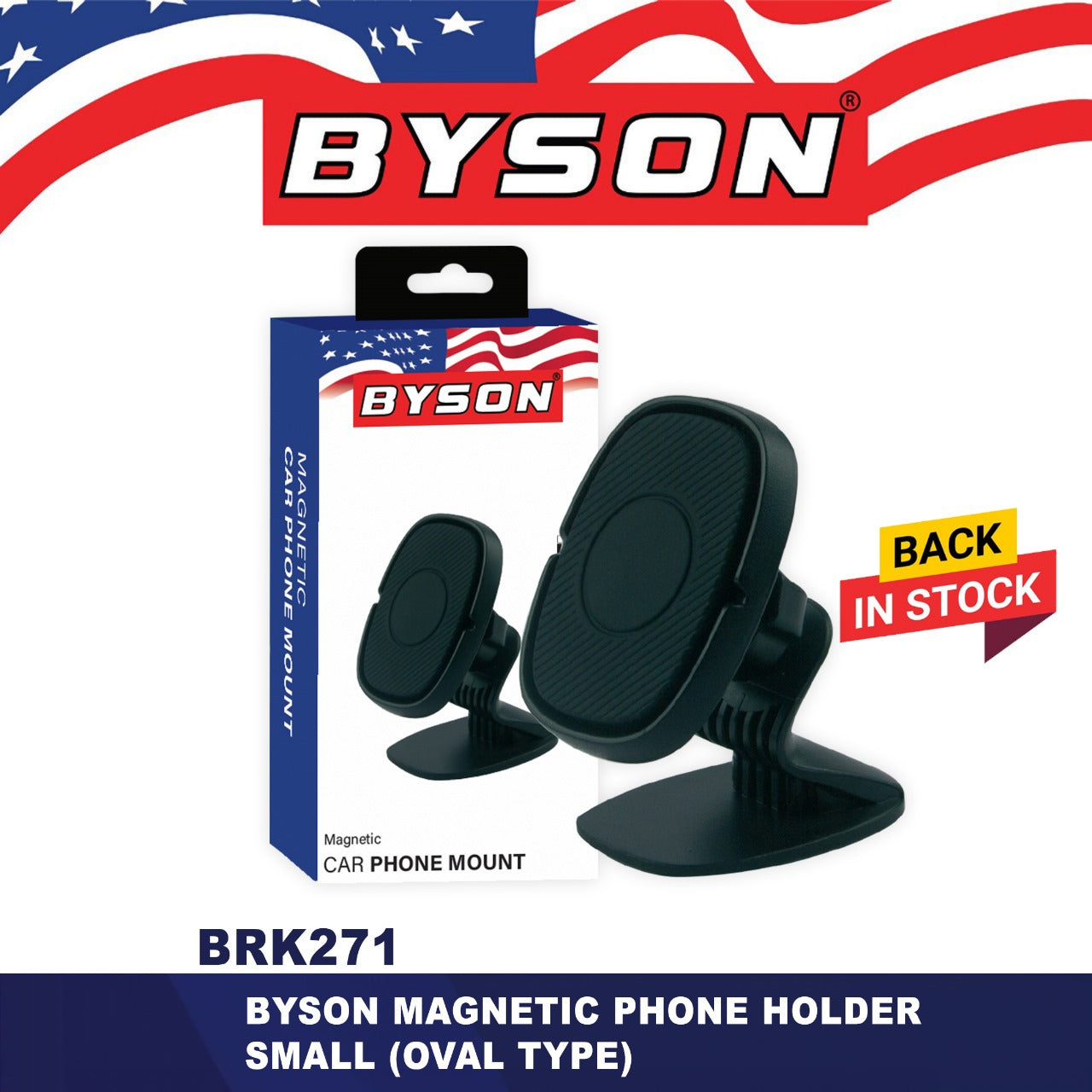 BYSON MAGNETIC PHONE HOLDER OVAL TYPE