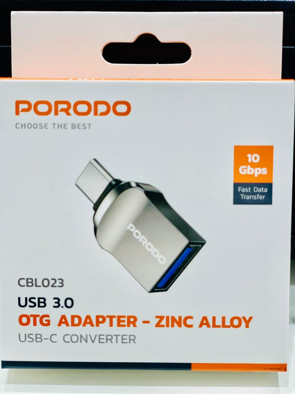 PORODO USB A TO TYPE C ADAPTER 0.12 CABLE