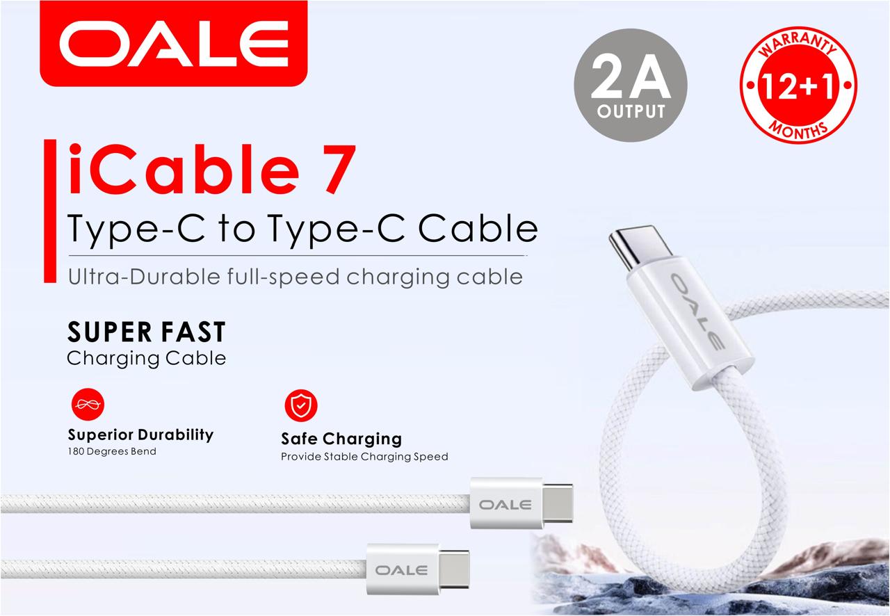 OALE SUPER FAST CHARGING CABLE TYPE- C TO C
