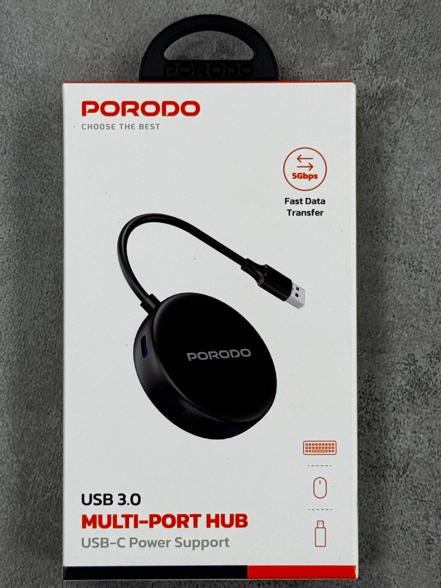 Porodo Multi- Port Hub USB3.0