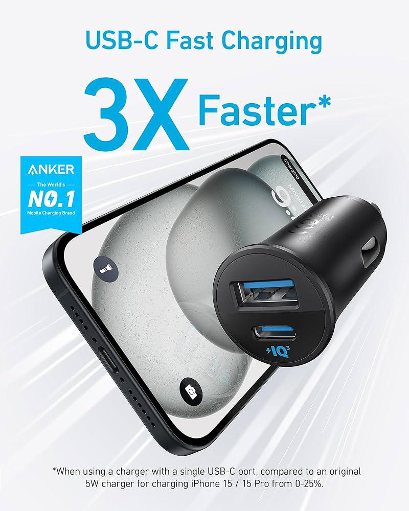 Anker Car Charger Ultra-Compact Dual-Port 30W
