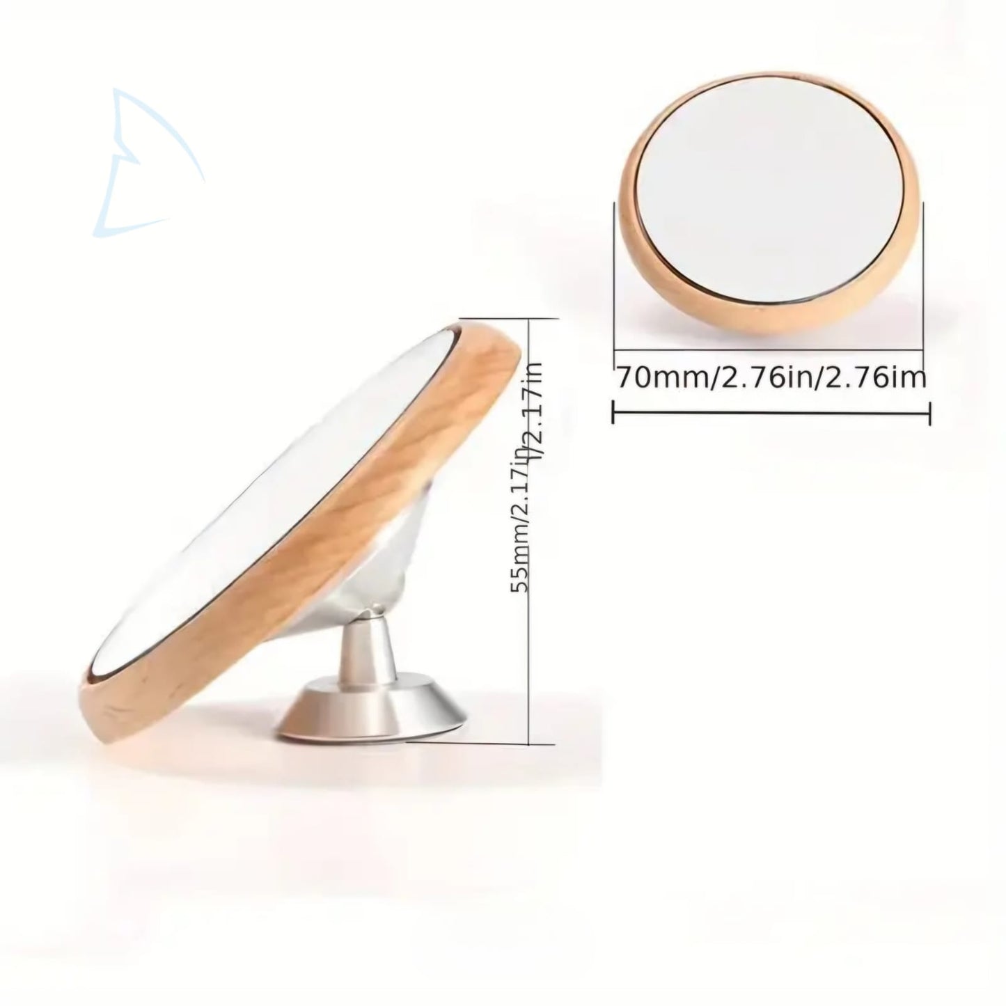 Walnut Black Base Coffee Mirror