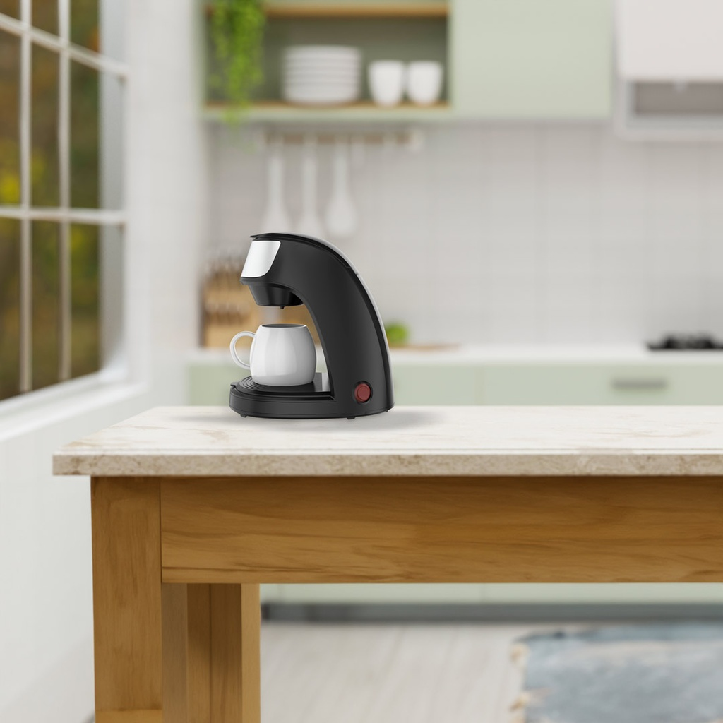 INSTAND COFFEE BREWER WITH CERAMIC MUG