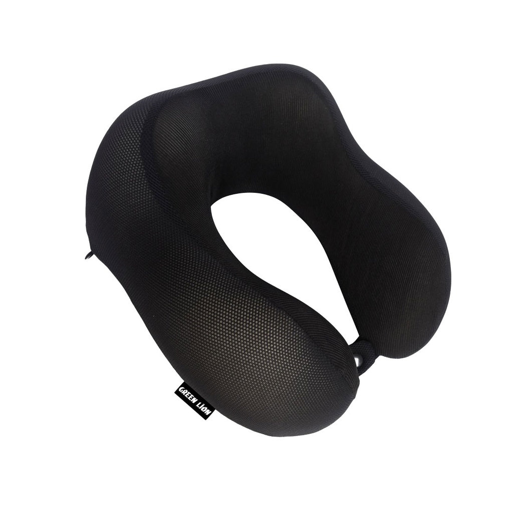 GREEN LION MEMORY FOAM NECK PILLOW -BLACK