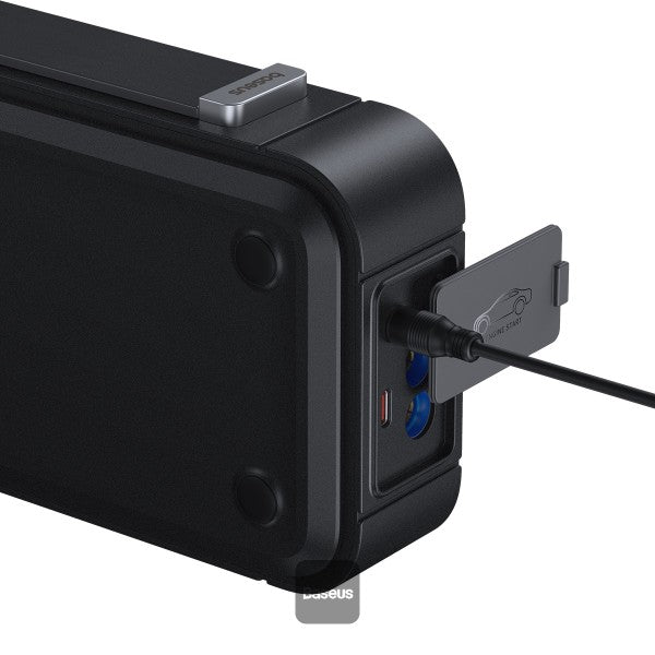 Baseus Super Capacitor Car Jump Starter 3000A 12V، حزمة معززة لبطارية السيارة، سعة 500F * 5، صندوق وصل محمول بدون بطارية مع شاشة رقمية وكابلات توصيل لما يصل إلى 10.0 لتر غاز، 8 لتر ديزل - رمادي شفق