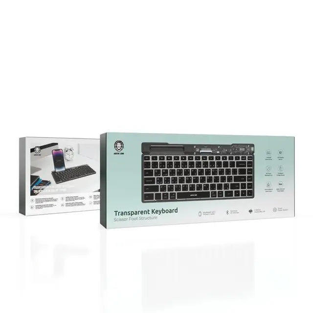 Green Lion Transparent Keyboard Scissor Foot Structure - Black