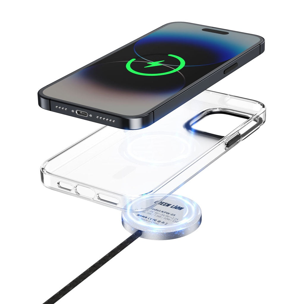 Green Lion Matte MagSafe حماية على المستوى العسكري (حلقة كاميرا معدنية وزر معدني) iPhone15Pro / Pro Max