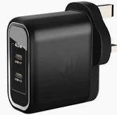 شاحن سريع ADMOS PD AM806PD 40 واط بمنفذ TPC مزدوج (4870)